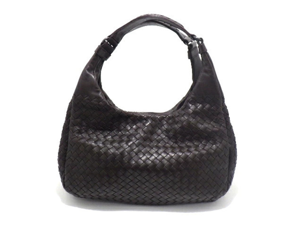 BOTTEGA VENETA Campana Bag Shoulder Intrecciato Nappa Leather Brown